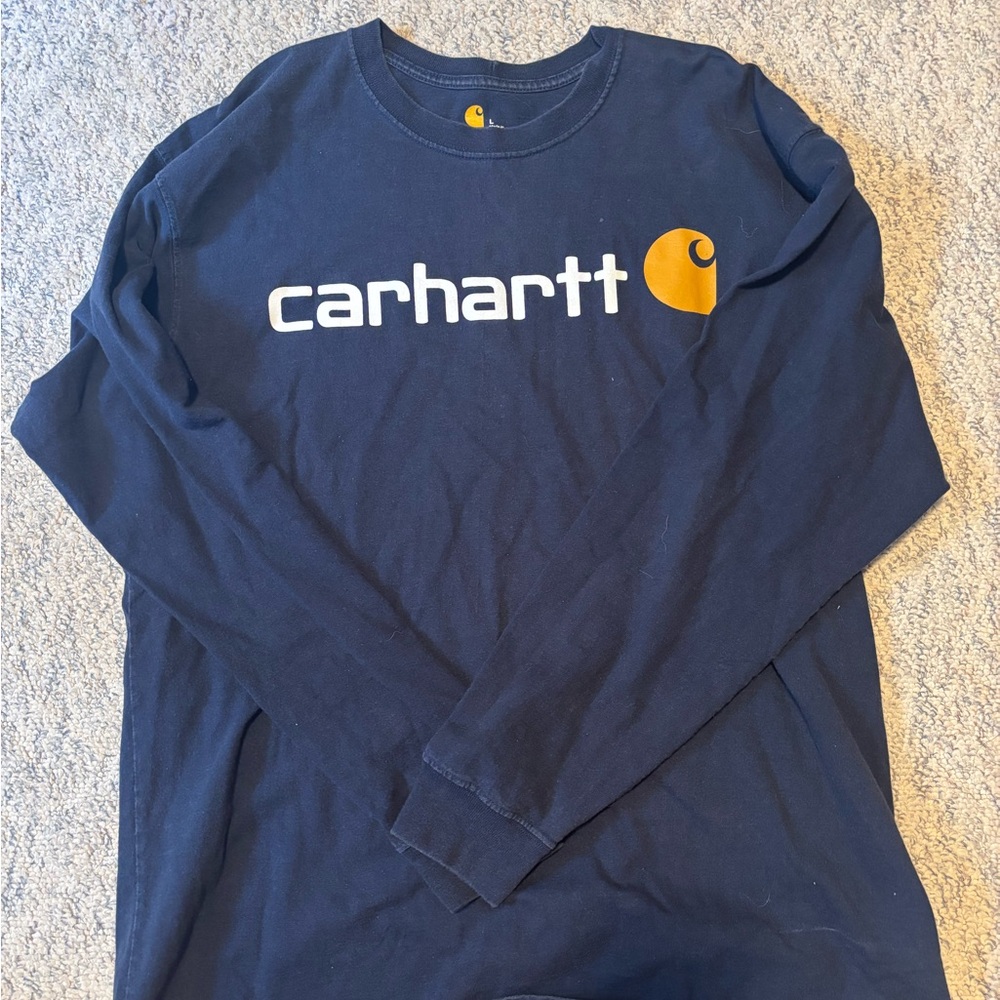 Carhartt Blue and Orange Long Sleeve Tees